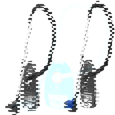Aspirator cu sac Albatros Imperia 83 Eco, 833 W, Sac textil 3.5 L, Filtru lavabil HEPA, Tub metalic telescopic, Soft start, Albastru